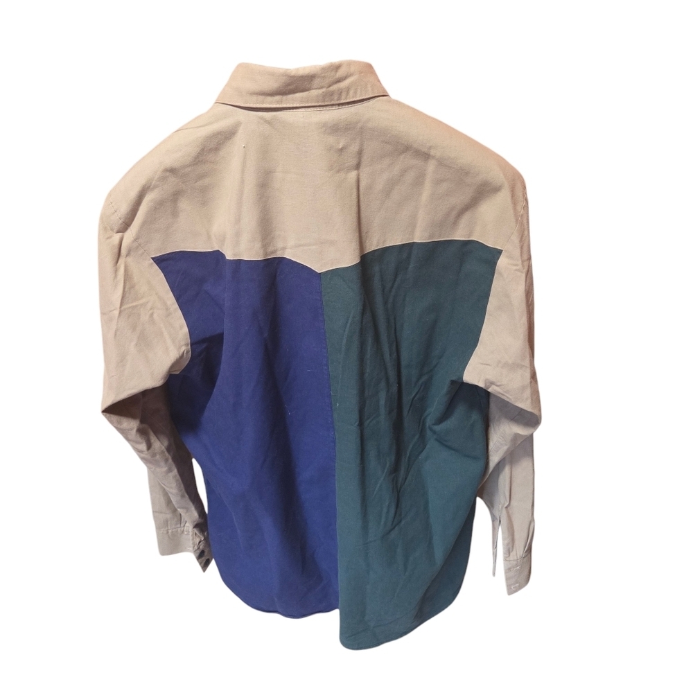 Vintage Koda Sunset Western Aztec Colorblock Button-Up USA Size Large - Picture 2 of 6
